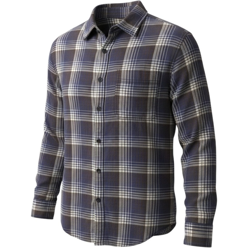 American Eagle Super Soft Plaid Flannel Shirt Mens Large Blue Brown Button Down